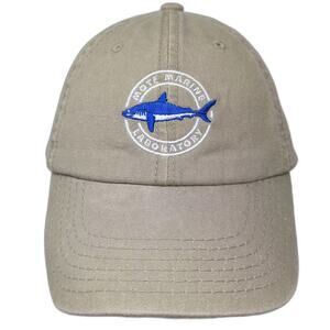 HitWear Baseball Cap Beige Blue OS Mote Marine Laboratory Shark Hat Embroidered